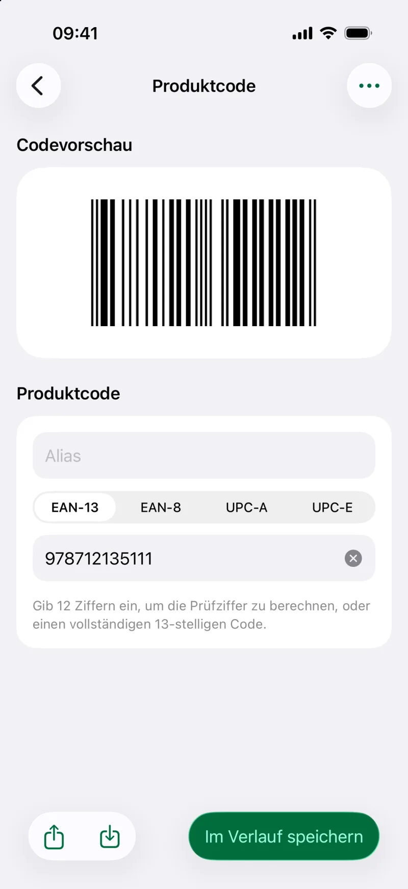 Einen Barcode erstellen