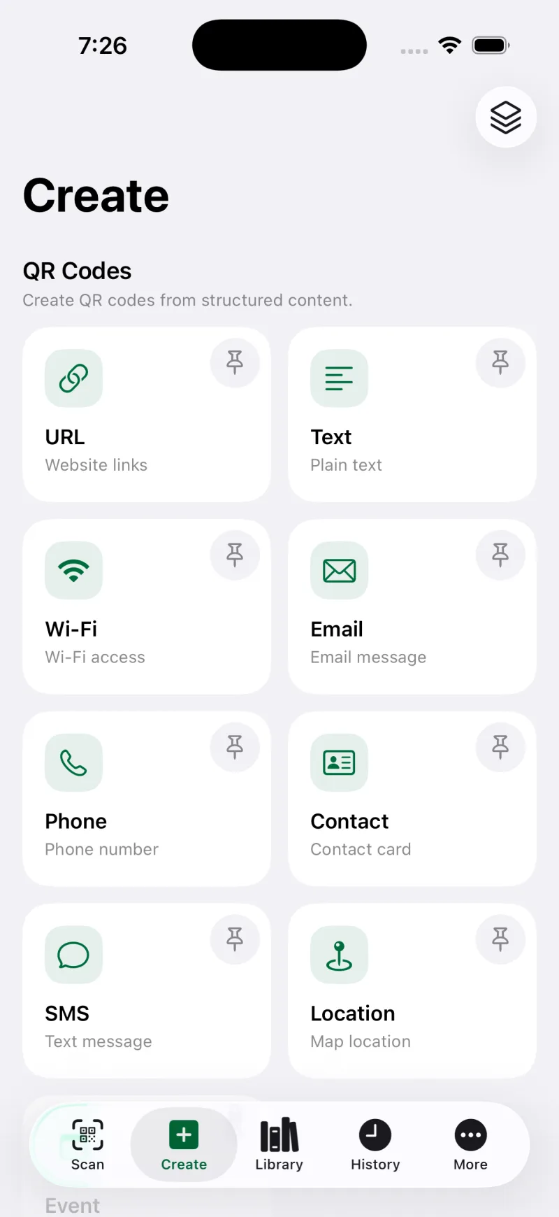 Create everyday QR codes