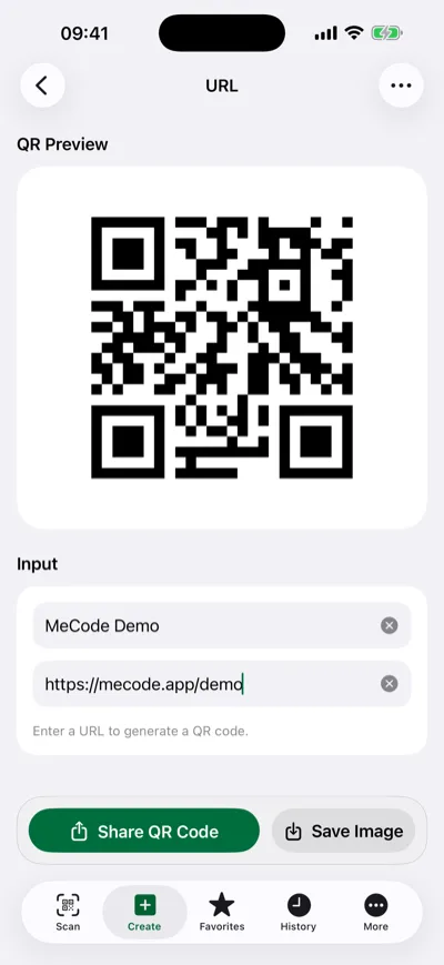 Preview and share codes