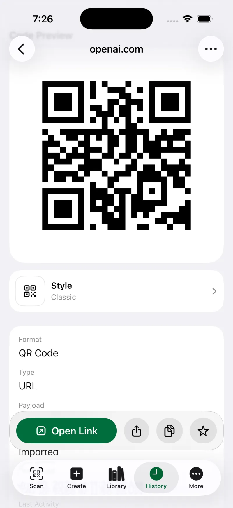 Export and share codes
