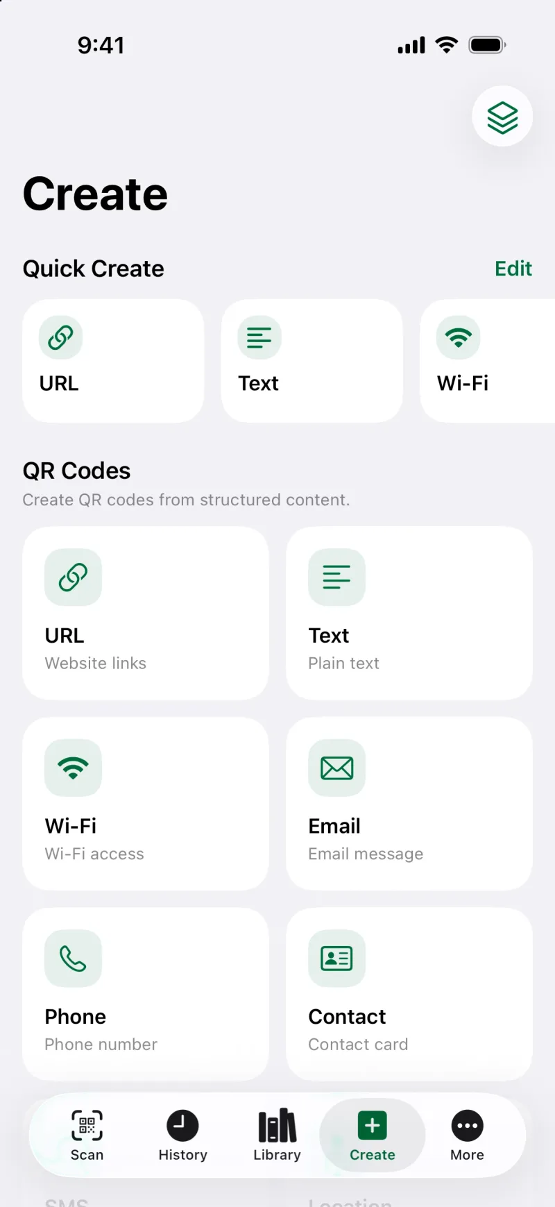 Create everyday QR codes