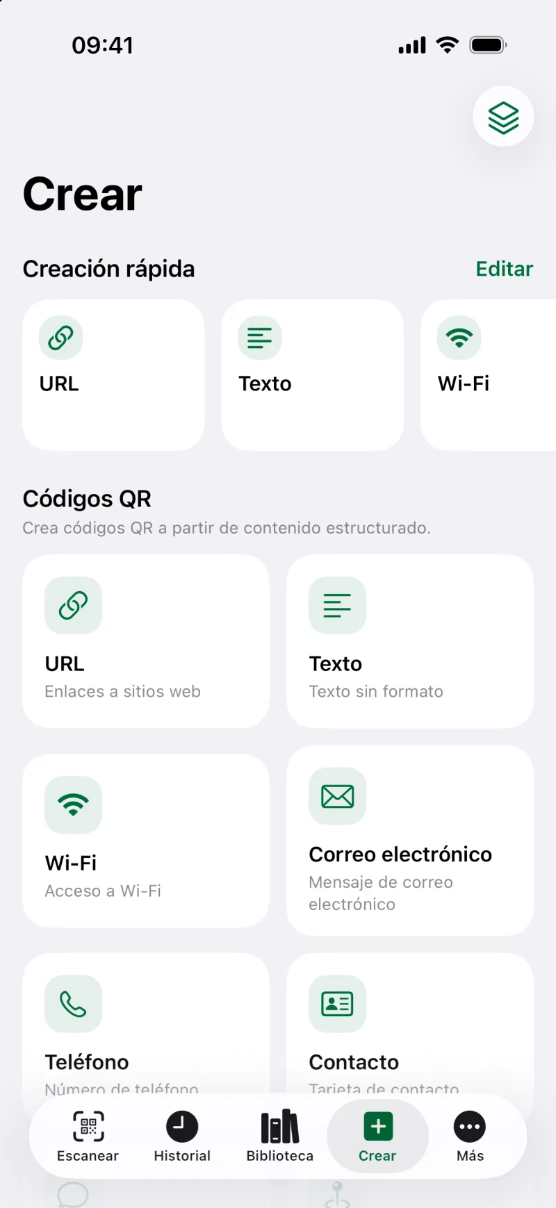 Crear códigos QR de uso diario
