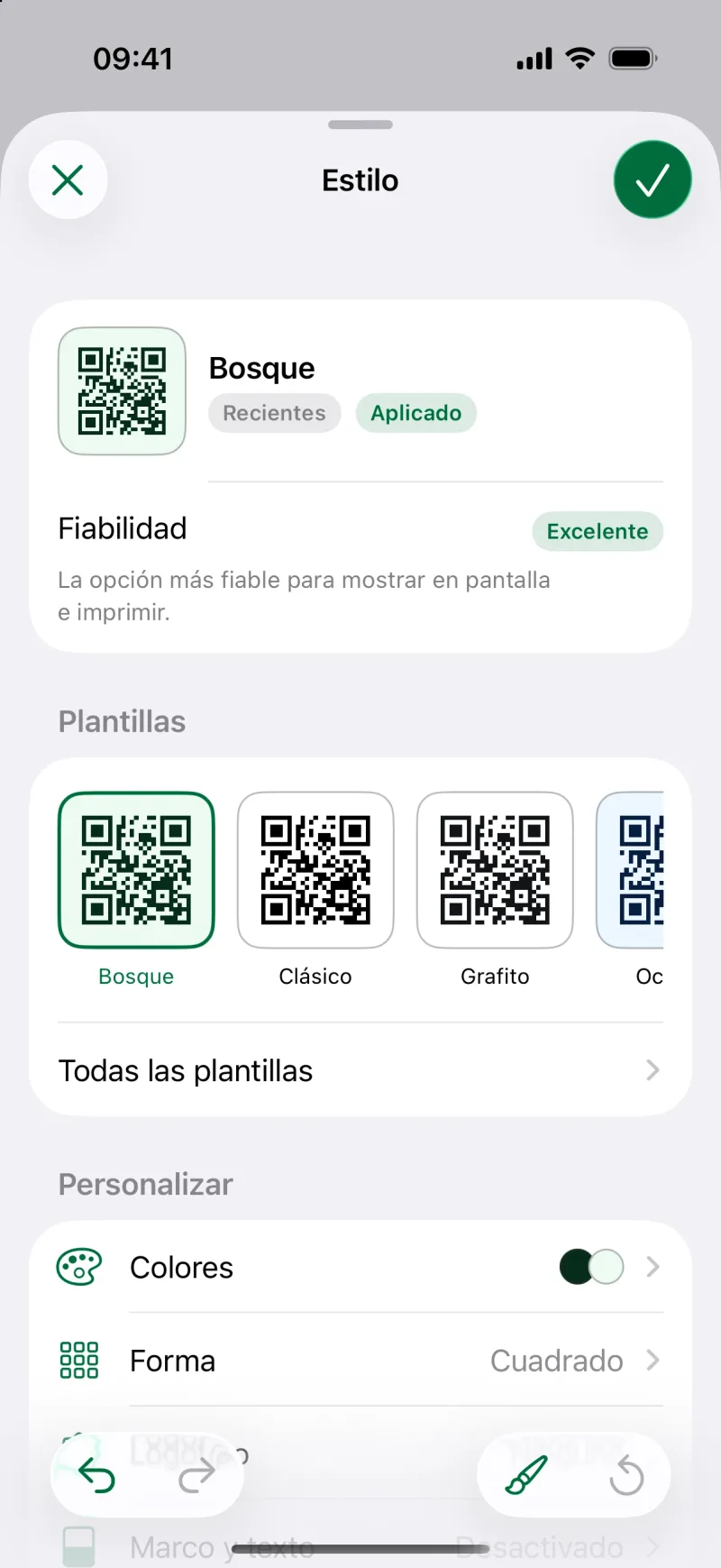 Personalizar el estilo de un código QR