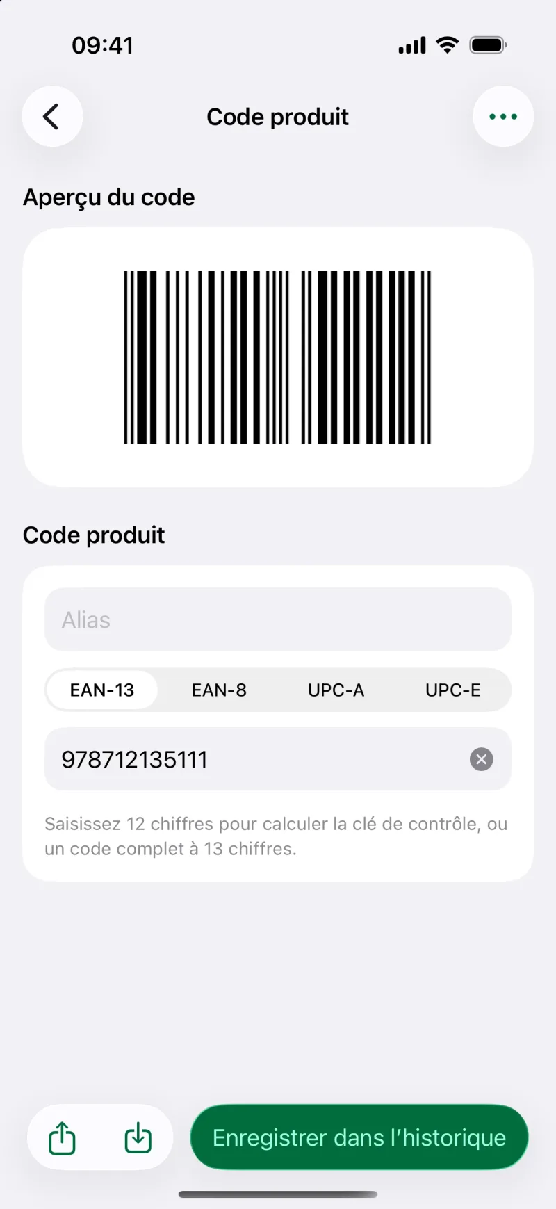 Créer un code-barres