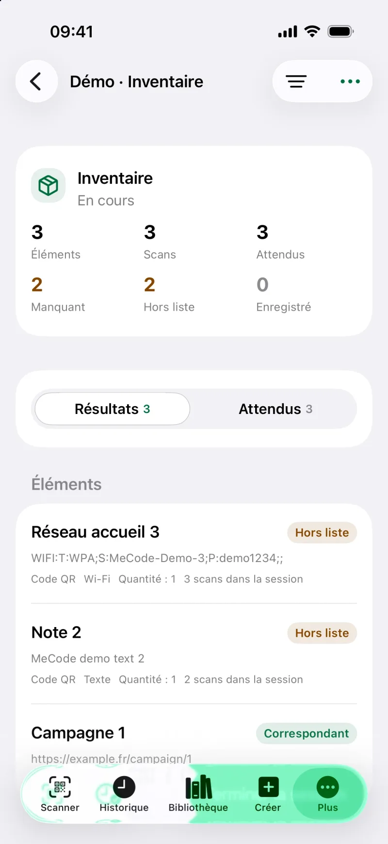Consulter les résultats d’une session de scan