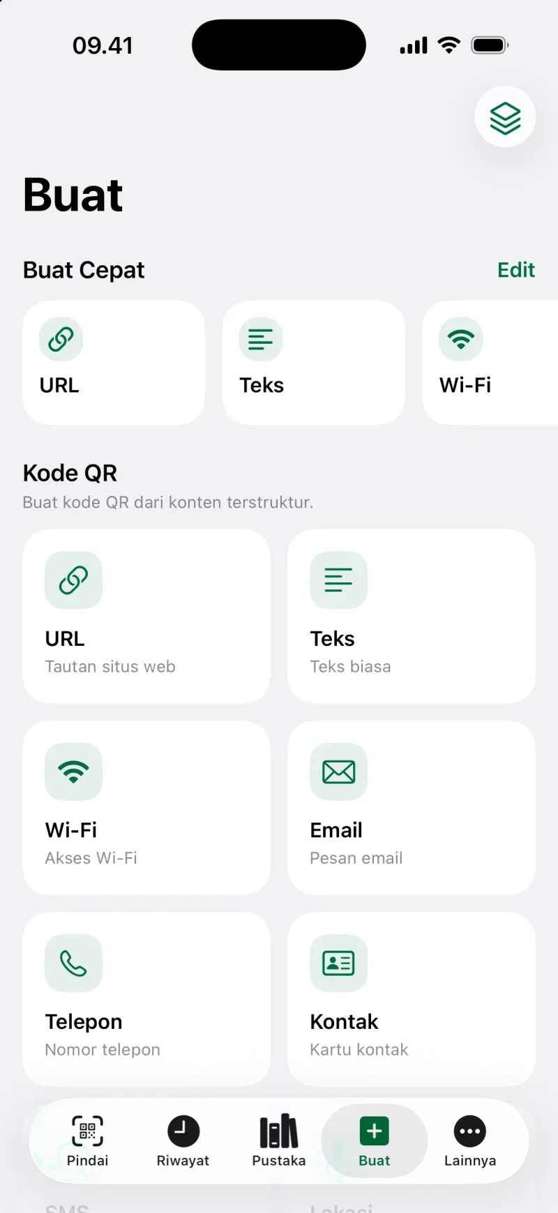 Buat kode QR sehari-hari