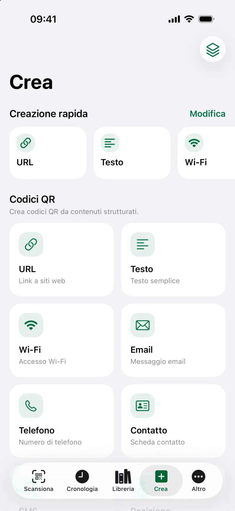 Crea i codici QR di tutti i giorni