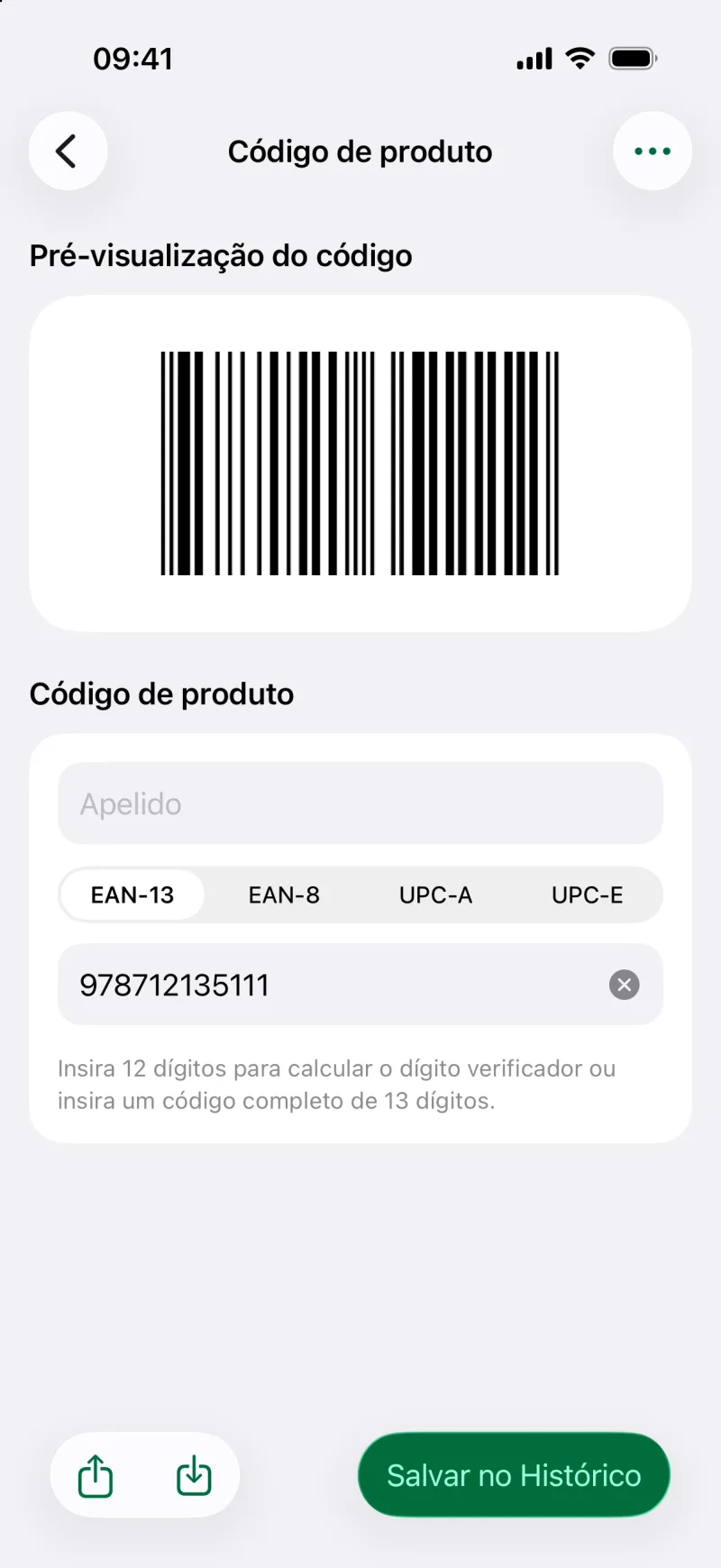 Criar um código de barras