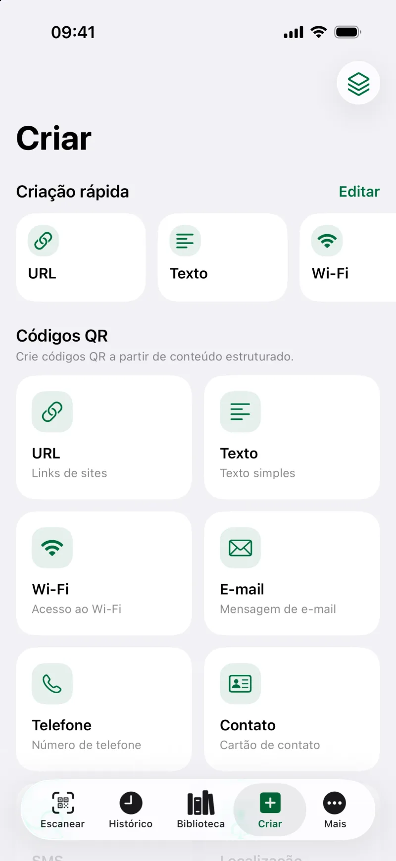 Criar códigos QR do dia a dia