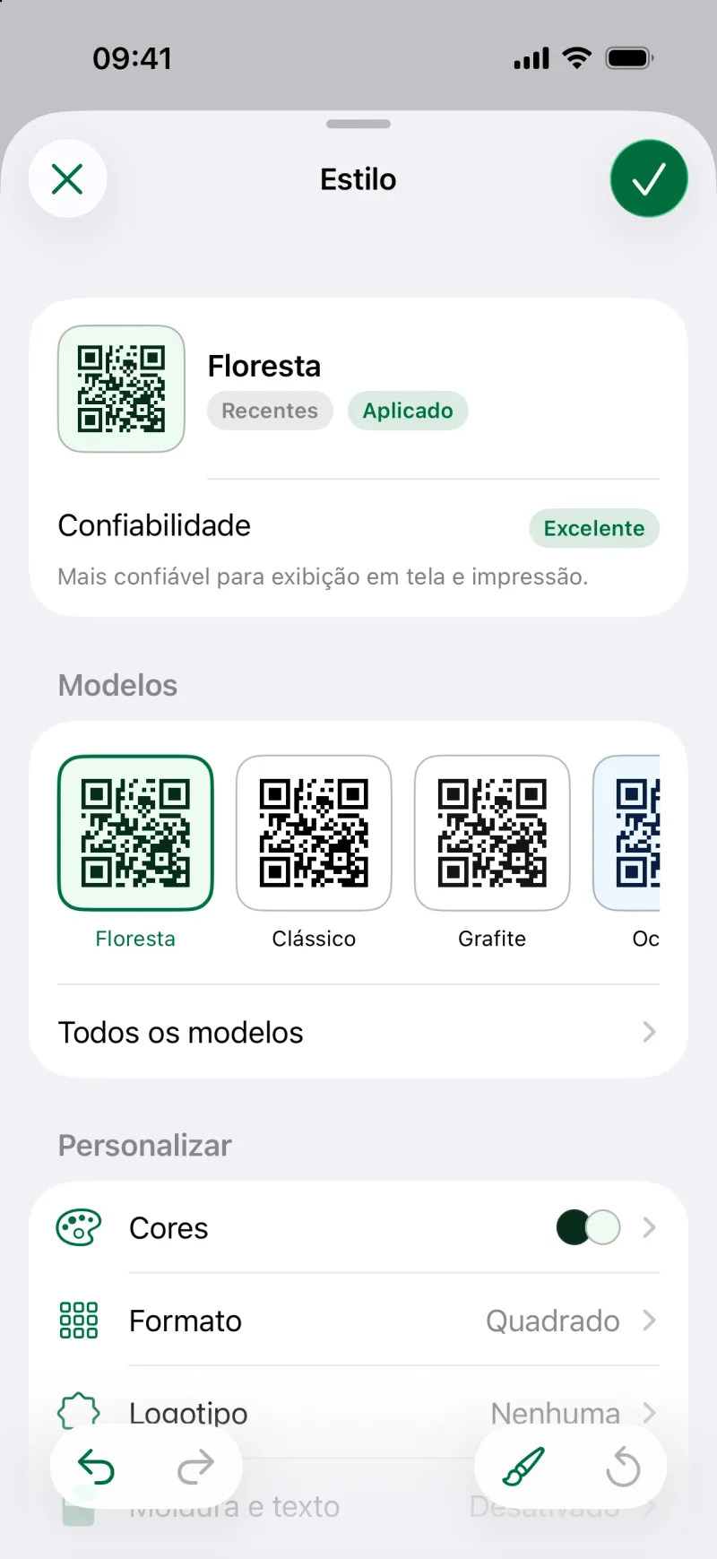 Personalizar o estilo de um código QR