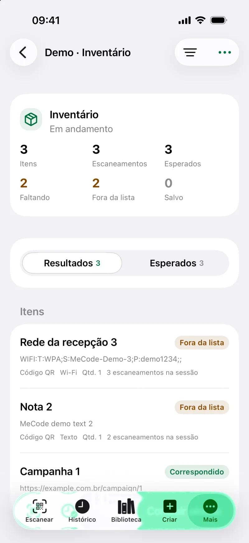 Revisar os resultados de uma sessão de escaneamento