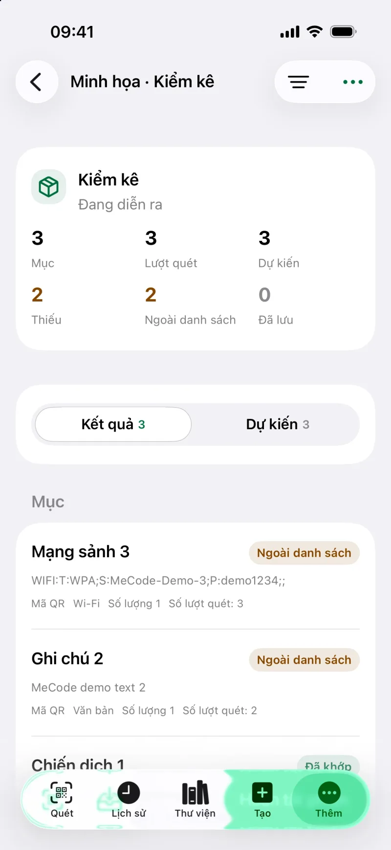 Xem kết quả của một phiên quét